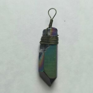 FREE w/ 2+ ITEMS | Iridescent Rainbow Crystal Gemstone Necklace Pendant